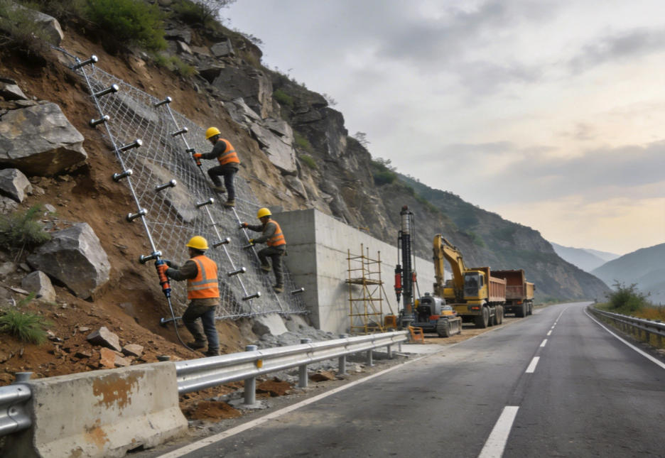 石排镇公路道路护坡